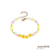 J’code真愛密碼金飾 花舞珍珠硬金寶石手鍊