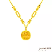 J’code真愛密碼金飾 閃耀方糖硬金項鍊-金絲版