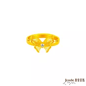 J’code真愛密碼金飾 蝶舞翩翩黃金戒指