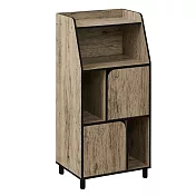 【居家cheaper】暮致三格雙門高腳櫃 KC12/書櫃/玄關櫃/收納櫃/廚房櫃/文件櫃/置物櫃/木櫃 黑杉木