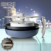 仙德曼星空彩輕量不沾鍋套組-6件組-1組