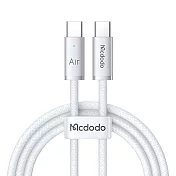 Mcdodo麥多多 LQ CA708 Cab Luma系列240W帶燈數據線 C to C 1.2m 白色