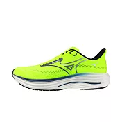 Mizuno 美津濃 Wave Rider 29 [J1GC250351] 男 慢跑鞋 跑鞋 路跑 螢黃 深藍 27cm 螢黃/深藍