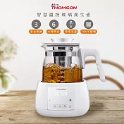 【THOMSON】智能溫控玻璃養生壺/快煮壺/電熱壺(TM-SAK35)定溫/雙溫顯示/除氯