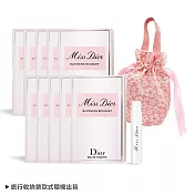 Dior 迪奧 Miss Dior 花漾迪奧淡香水隨身香氛限量禮(1ml)x10+旅行收納袋]-公司貨