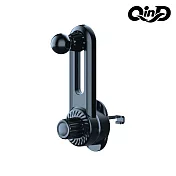 QinD 車用出風口勾式颶風夾-通用球頭(17mm) -黑色