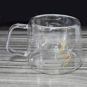 coffee play玻璃雙層手把咖啡杯-150ml-4入
