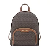 MICHAEL KORS JAYCEE 經典滿版印花雙層後背包(中)- 咖啡