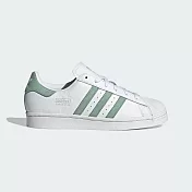 Adidas 愛迪達 Superstar [IG4541] 女 休閒鞋 貝殼鞋 舒適 白 綠