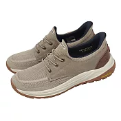 Skechers 休閒鞋 Meroe Slip-Ins 男鞋 卡其 棕 膠底 懶人鞋 馬克縫帆船鞋 205467TPE 25cm TAUPE