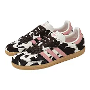 adidas 愛迪達 休閒鞋 Samba OG W 女鞋 棕 粉紅 乳牛紋 復古 德訓鞋 馬毛鞋面