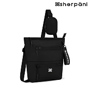 Sherpani RFID 防潑水多功能斜背包 (25II) Sadie 4L｜黑色/Raven