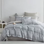 《DUYAN 竹漾》台灣製 60支萊賽爾天絲雙人四件式鋪棉兩用被床包組 / 寂霧序章