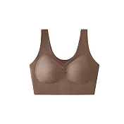 【Life+】極暖棉絨無鋼圈內衣保暖背心保暖內衣-4色任選 [10件組] 霧咖啡X10(M號)