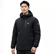 【遊遍天下】男款極暖防水防風保暖羽絨外套 (GJ23053) M 黑色
