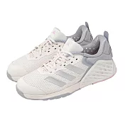 adidas 愛迪達 訓練鞋 Dropset 3 Trainer W 女鞋 米白 銀 支撐 健身 運動鞋 JR1678 24cm BEIGE/SILVER