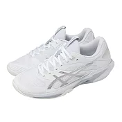 Asics 亞瑟士 網球鞋 Solution Speed FF 4 女鞋 白 銀 抗扭 速度型 1042A307101 24cm WHITE/PURE SILVER