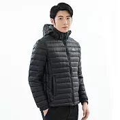 【遊遍天下】男款防風防潑水保暖可拆帽羽絨外套 (GJ22043) M 黑色