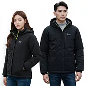 【遊遍天下】男款防水防風雙面穿保暖羽絨外套 M 黑色