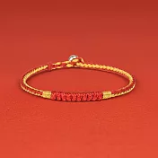 【77551-035】手鍊 歡喜開運本命年幸福安康五色線祈福手繩(51035) _吉祥紅x女(16cm)