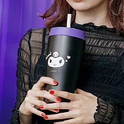 【THERMOS膳魔師】不鏽鋼真空吸管隨行瓶650ml(TS4054KU-SEBK)_酷洛米笑臉