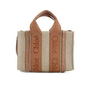 ChloeWoody tote bag帆布迷你兩用包- 灰褐色