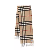 BURBERRY經典格紋喀什米爾圍巾- 典藏米色