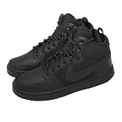 Nike 休閒鞋 Court Borough Mid Winter 男女鞋 黑 中筒  AA0547-002 24.5cm BLACK/BLACK