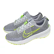 Nike 慢跑鞋 Interact Run 男鞋 灰 針織 回彈 運動鞋 FD2291-010 25.5cm GREY/GREEN