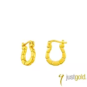 【Just Gold 鎮金店】金緻馬銜 黃金耳環