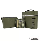 Deseno 多功能旅行收納組 三件組 橄欖綠