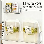 【HANDY】2入組 日式密封窄型冷水壺 1800ml