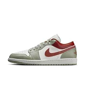 Nike 耐吉 Air Jordan 1 Low [553558-133] 男 運動休閒鞋 低筒 AJ1 灰綠 紅 25cm 綠/紅