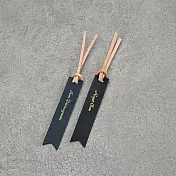 Be Two 手工皮件 ∣ 長條書籤 真皮書籤  1入×黑色草寫與 1入×深藍草寫