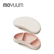 MOYUUM 韓國 白金矽膠 吸盤式 組合餐盤組 - 可頌系列-草莓白