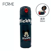 迪士尼不鏽鋼保溫直飲彈跳隨身杯500ml 米奇綠