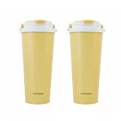 MATURE美萃 陶瓷不鏽鋼雙飲保溫杯附吸管刷700ml-三色可選2入組 CY-2001 -奶茶米 2入組