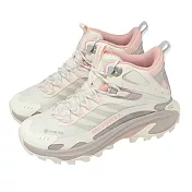 Merrell 登山鞋 Moab Speed 2 Mid GTX 女鞋 白 粉 防水 中筒 戶外 ML00003463 23.5cm WHITE/PINK