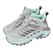 Merrell 登山鞋 Moab Speed 2 Mid GTX 女鞋 灰 藍 防水 中筒 戶外 ML00004911 23cm BELIZE