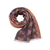 ISSEY MIYAKE 三宅一生 PLEATS PLEASE系列 幾何圖案羊毛圍巾(多色選)- 粉紅色