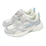 Fila 休閒鞋 Triviva 女鞋 灰 藍 老爹鞋 復古 運動鞋 斐樂 5J311A143 23cm WHITE/GREY-BLUE