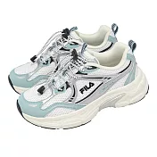 Fila 休閒鞋 Terranova 女鞋 藍 銀 老爹鞋 復古 抽繩鞋帶 厚底 增高 5J312A640 23cm WHITE/BLUE-SILVER