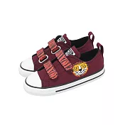 Converse 休閒鞋 All Star 2V 小童鞋 學步鞋 棕 橘 老虎圖騰 魔鬼氈 帆布鞋 A17799C 15cm BROWN/MULTI