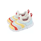 Nike 休閒鞋 Dynamo Free TD 小童鞋 學步鞋 米白 彩 毛毛蟲 套入式 IQ1138-111 14cm WHITE/MULTI-COLOR