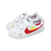 Nike 休閒鞋 Cortez Basic SL BPV 中童鞋 小朋友 白 紅 魔鬼氈 IQ7669-161 20.5cm WHITE/RED