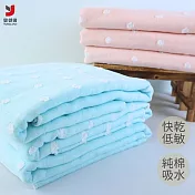 【雲御織】MIT台灣製 復古甜美 波點 紗布 提花 浴巾 薄款 吸水 快乾 低敏 粉紅