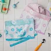 【雲御織】MIT台灣製 可愛小巧 小狐狸 紗布 提花 童巾 小毛巾 純棉 紫色