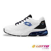 【LOTTO 義大利】男 寬楦 MIRAGE 200 氣動KPU跑鞋- 25.5cm 白/藍