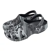 Crocs 洞洞鞋 Classic Camouflage Clog 男鞋 女鞋 灰 迷彩克駱格 2119360DD 22cm BLACK/SLATE GREY