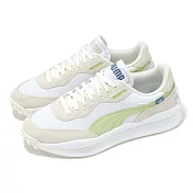 Puma 休閒鞋 Style Rider Play On SD 男女鞋 米白 藍綠 麂皮 拼接 37458808 24cm WHITE/GREEN
